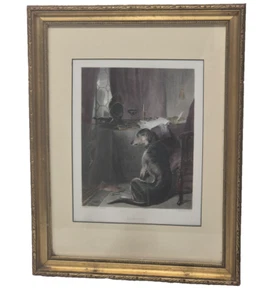 Vintage Colored Engraving on Board High Life by Edwin Landseer Framed Decorative - Imagen 1 de 17