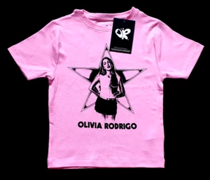 OLIVIA RODRIGO Cropped T-Shirt XSto2XL Pink Short Sleeve BNWT Primark Licenced - Picture 1 of 1