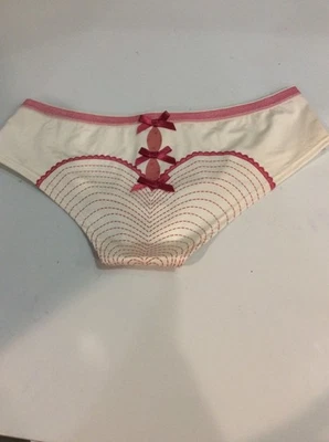 Vintage 2008 Victoria Secret Sexy Little Things  Ivory Heart Cheeky   Size S - Image 1 of 4