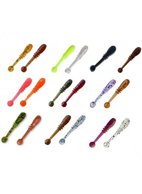 Crazy Fish Whitebait 2cm Finesse Wurm Gummiköder Forelle Barsch (20 Stk.)