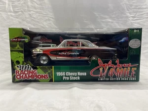 1/18 Racing Champions 1966 Chevy Nova Pro Stock RARE Chrome Chase of John Force - Picture 1 of 13