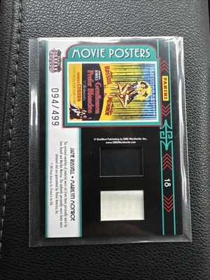 2011 Panini Americana Movie Posters Jane Russell & Marilyn Monroe Swatch Card - Image 1 of 3