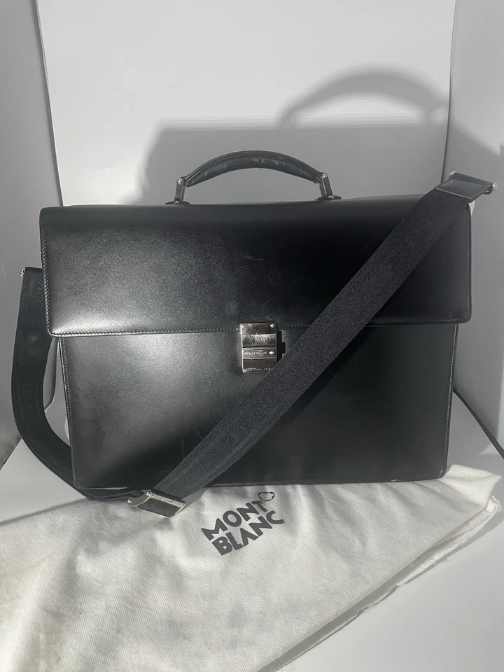 Montblanc Meisterstuck Briefcase With Lock and Removable Strap - Image 1 of 4