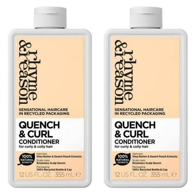 Rhyme & Reason NEW Quench & Curl Conditioner 12oz Each 2 Pack Moisturizing Hair - Image 1 of 3