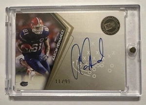 PRESSEAUSWEIS Aaron Hernandez Autogramm 11/99 Rookie Card 2010 - Bild 1 von 12