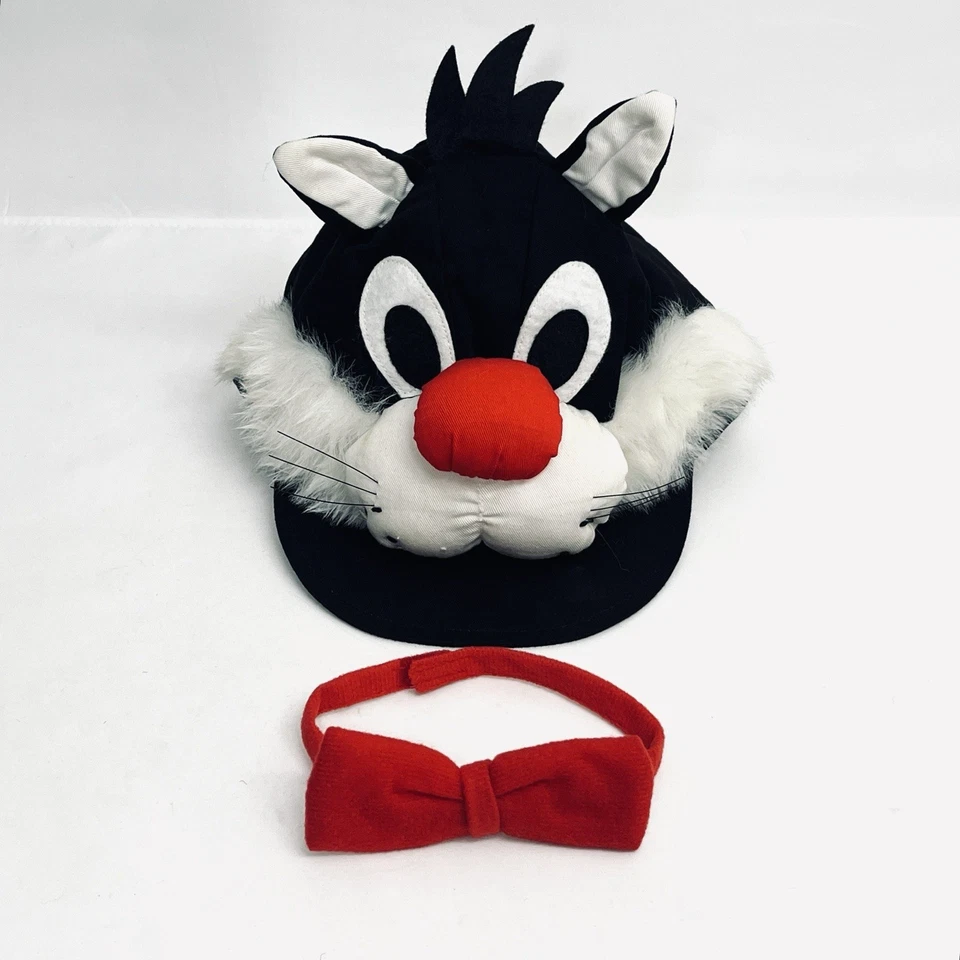 Vintage Sylvester Cat Snapback Hat Arby’s 1989 Looney Tunes Toppers Red Neck Bow - Image 1 of 4