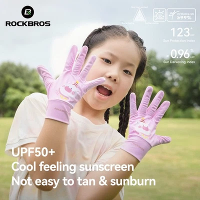 ROCKBROS Children's Cycling Gloves Sun-protection Windproof Full-finger Gloves - image 1 of 4