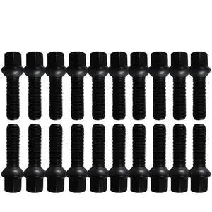 20 schwarze Radschrauben Radbolzen Kugelbund M14x1,5 50mm Audi Mercedes-Benz - Imagen 1 de 5