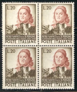 PRC_4_91. REPUBLIK. Block von 1951 "CENTEN. NASCITA PERUGINO " Stempel. Sas 668. MNH - Bild 1 von 1