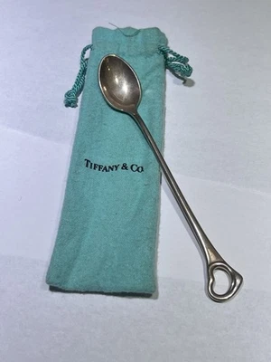 Tiffany & Co. Sterling Silver Elsa Peretti Open Heart Baby Long Spoon 28.4 Gr - Image 1 of 4
