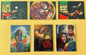 Bob Marley Music Trading Card Insert Lot x6 Island Vibes Publishing 1995 - Bild 1 von 2