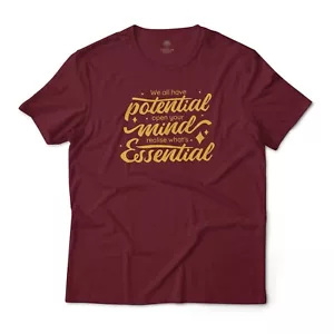 Camiseta Potencial | Mente | Essential Motivational Quote Graphic Art 100% Algodón - Imagen 1 de 8
