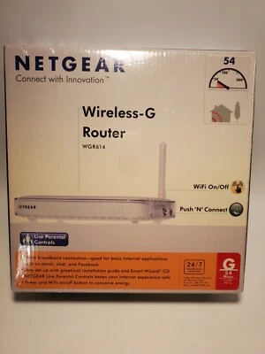 Netgear Wireless-G Router WGR614 54 Mbps 2.4GHz 4-Port 10/100 - Image 1 of 4