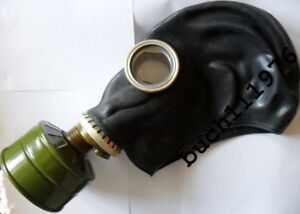 หน้ากากป้องกันแก๊สยางรัสเซีย-5 หายใจทหารสีดำขนาดใหม่ 1, 2, 3