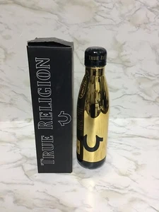 True Religion TRW-BOTTLE STAINLESS STEEL INSULATED WATER Gold BOTTLE New - Picture 1 of 7