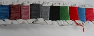 DMC Stranded Threads 10 quarter skeins on paper bobbins 312 - 326 - Picture 1 of 1