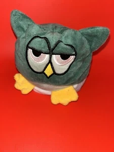 REVERSIBLE (inside/out) Owl Plush OCTOPLUSH BUDDIES, Aqua/Gray 4” - Picture 1 of 6