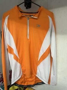 Nishiki Mens Large Reflective Knit Half Zip Long Sleeve Cycling Bicycle Jersey - Picture 1 of 6