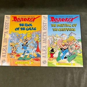 2 Asterix Game Books The Meeting Of The Chieftains & The Roman Conspiracy - Picture 1 of 20