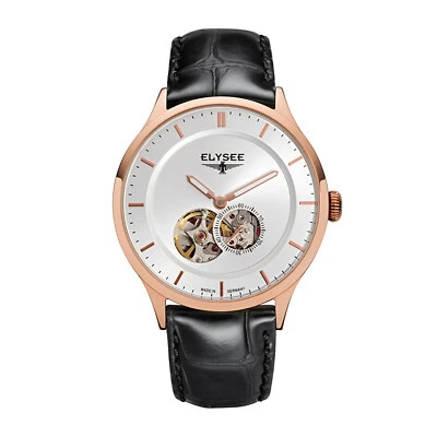 Мужские автоматические часы Elysee Nestor 15103 сделано в Германии с открытым сердцем золото НОВЫЕ - Изображение 1 из 4