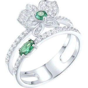 Ring 925 Silber Zirkonia Steine  Fingerring Echtschmuck bei Secretforyou - Bild 1 von 2