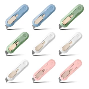 9Pcs Box Cutter Box Cutter Retractable mini box cutter cute box cutter Packag... - Picture 1 of 7