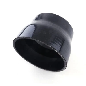 Black 3.5" to 4" 89mm-102mm Straight Reducer Turbo Intake Coupler Silicone Hose - Picture 1 of 3