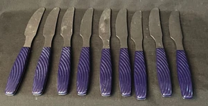 Yamazaki Japan blue “Wave” 9 stainless steel Knifes - Picture 1 of 4