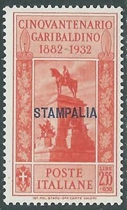 1932 EGEO STAMPALIA GARIBALDI 2,55 LIRE MNH ** - I30-2 - Picture 1 of 1