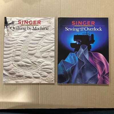 SINGER Sewing Reference Library Book Lot: Quilting By Machine & With An Overlook - Image 1 of 4