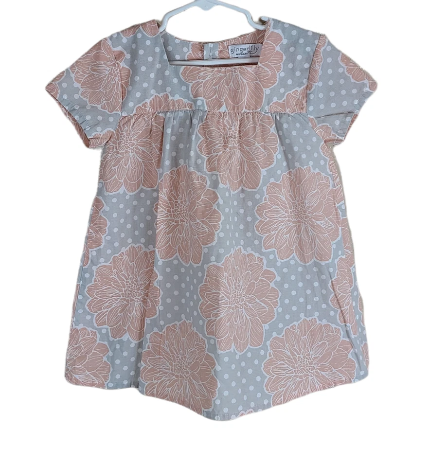 Ginger Lilly Australia Girls Size 4 Yrs Multi Color Dress Floral Polka Dots - Image 1 of 3