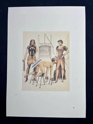 Erotic Kunstdruck v. Montorgueil „Love hurts“ 1930 Bondage Sadomaso LGBT Fisting - Bild 1 von 2