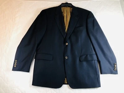 Miller Brothers Ltd Suit Jacket Size 44R Navy Blue 2 Button Wool Blazer Coat - Image 1 of 4