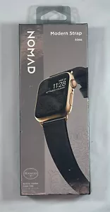 NEU Nomad Slim Modern Schwarz Leder Uhrenarmband für Apple Watch 40mm "lesen" - Bild 1 von 8