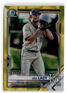 Bowman Draft 2021 cromo Asa Lacy #BDC-158 lava amarilla/75 reales - Imagen 1 de 2