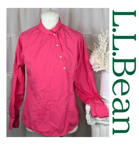 L.L. Camisa Gamuza Rosa Bean RARA Vintage Para Mujer 100% Algodón Hecha en EE. UU. Talla M - Imagen 1 de 8
