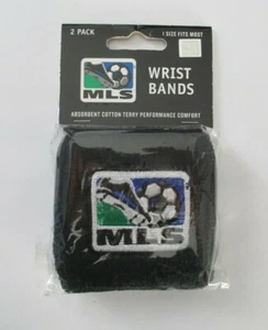 New Game Sport Unisex Black MLS Wristbands - 1 Pair Pack One Size Fits Most - Picture 1 of 2
