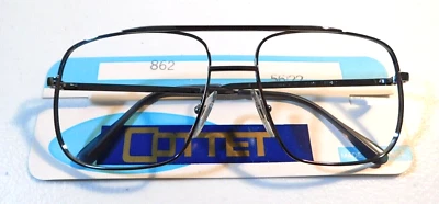 De colección COTTET 862 Gunmetal 56/22 con marco de gafas de templo de metal Nuevo de Lote Antiguo #M1 Foto 1 de 4