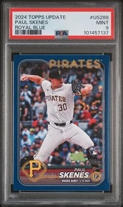 Paul Skenes 2024 Topps Update #US288 ROYAL BLUE Rookie PSA 9 MINT RC Card - Picture 1 of 2