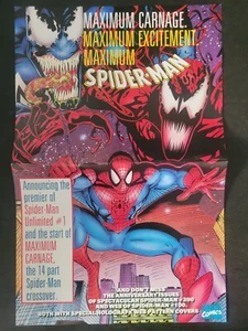 MAXIMUM CARNAGE SPIDER-MAN SAGA PROMO POSTER 1993 11x17 MARVEL COMICS NEW UNUSED - Picture 1 of 1