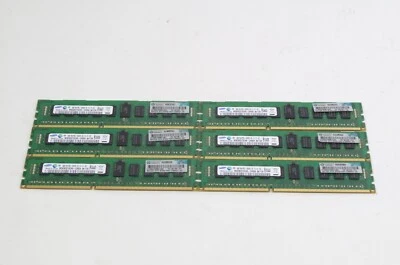 24GB (6X4GB) SAMSUNG 1RX4 PC3-10600R SERVER MEMORY M393B5270CH0-CH9Q4 DDR3 - Image 1 of 2