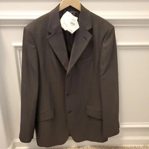 NWT BANANA REPUBLIC GRAY STRIPED 3 BUTTON BLAZER SPORTS COAT SZ 44R - Picture 1 of 6