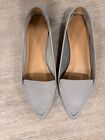 Gray 7.5 Pointed Ballet Flats Women?s JCrew Faux Leather Pre Owned
