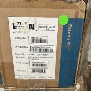 Eaton EMI102-10 - Metered Input Rack PDU 2.88 kW max 120V 24A 0U Vertical. PDU - Picture 1 of 1