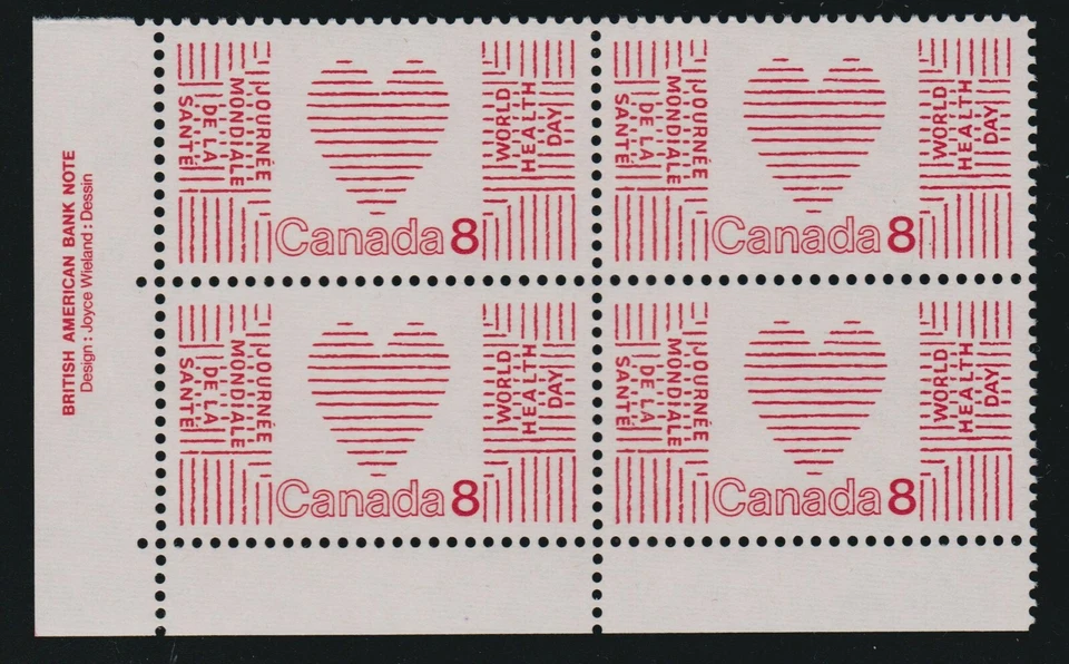 1972 Canada SC# 560i LL - UN World Health Day - Plate Block M-NH Lot # 2337c - Image 1 of 1