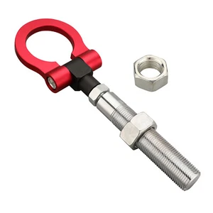 Red Folding Ring Heavy Duty Tow Hook for Jeep Renegade Patriot Cherokee Wrangler - Foto 1 di 5