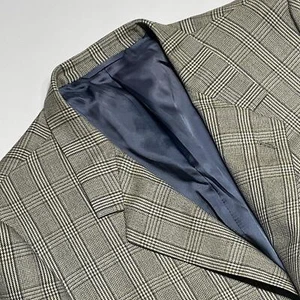 Hickey Freeman Loro Piana 100% Cashmere Plaid Sport Coat 46L 46 L A22 - Picture 1 of 10