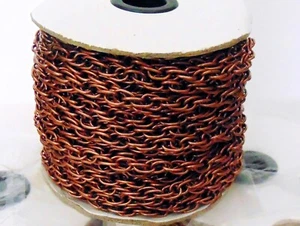 WHOLESALE LOT Double Link Antique Copper Rope Chain ~ 82 feet (25 meters) - Picture 1 of 3