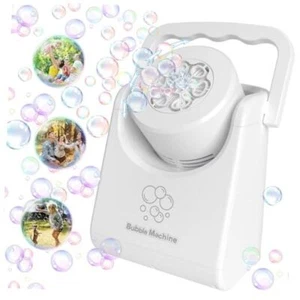 Bubble Machine for Kids Toddlers,Automatic Bubble Blower,Portable White - Picture 1 of 7