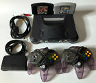 Nintendo 64 Console Bundle W/ Controllers Cables Expansion Pack + 2 Games Tested